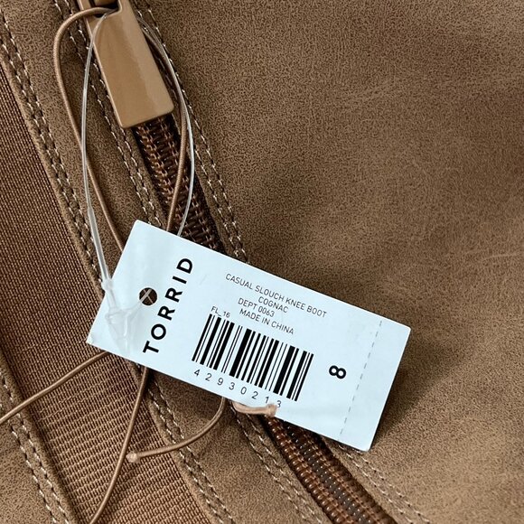 New Torrid Cognac Brown Casual Slouch Knee Boot - Size 8WW - Picture 8 of 12